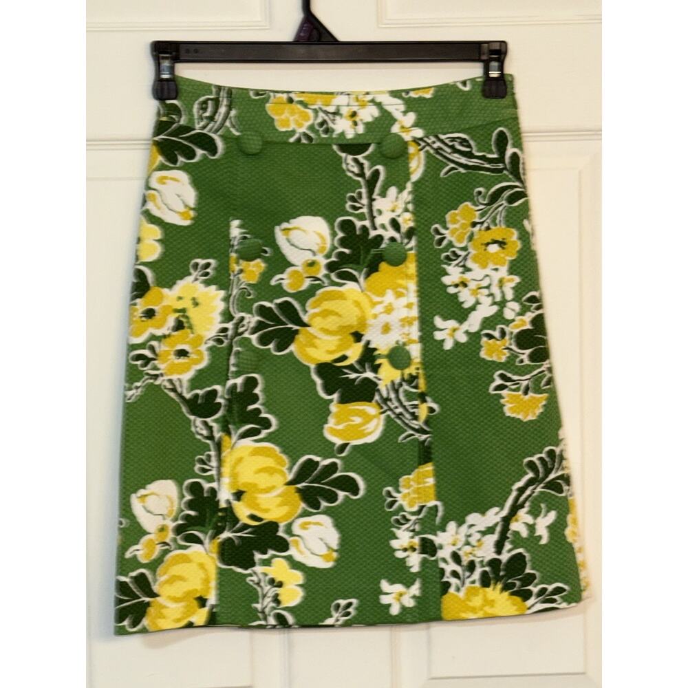 Talbots Skirt A Line Floral Spring Preppy Retro Style Country‎ Club Cotton 4P